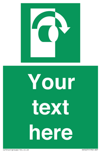 Custom Turn Clockwise Sign